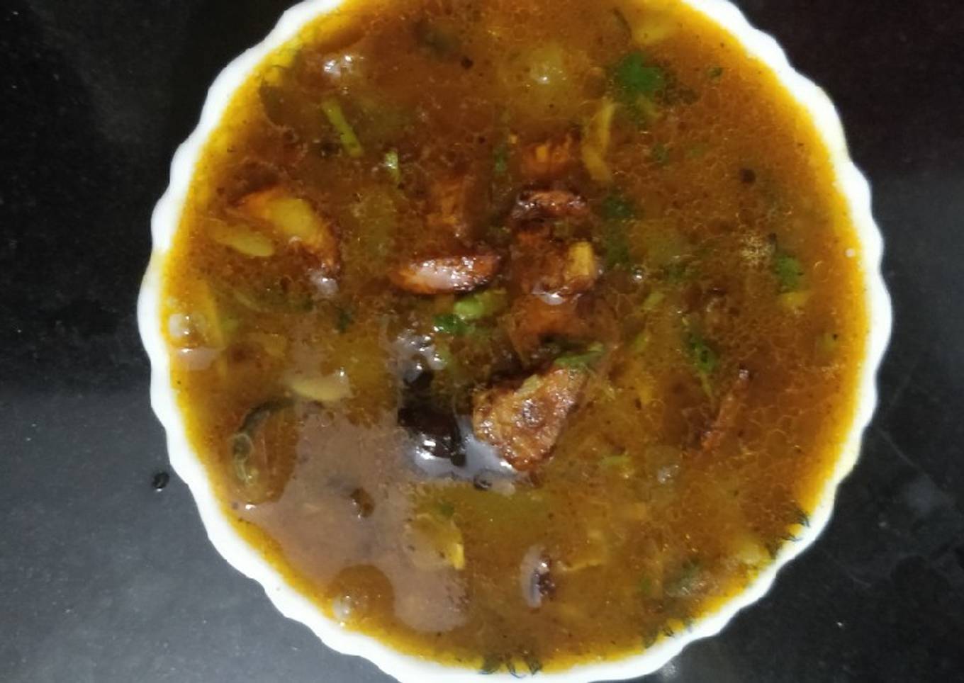 Lehsuni lauki Chana daal