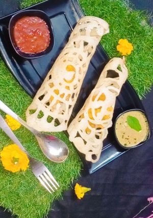 नेट डोसा नारियल और लहसुन चटनी के साथ रेसिपी मुख्य फोटो