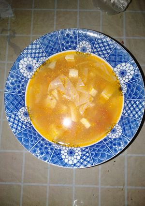 Foto resep Sup Merah Kembang Tahu dan Tahu Putih (Sup Merah Double Tahu)