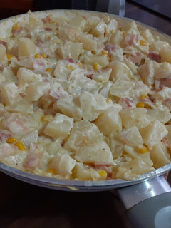 Una foto de Patatas cremosas con bacon