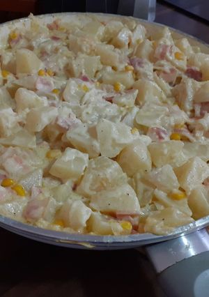 Una foto de Patatas cremosas con bacon