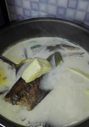 Foto resep Ikan asin + tahu kuah santan