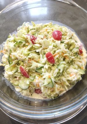 A picture of My Version of Coleslaw.