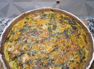 Una foto de Tarta masa integral de calabaza y acelga
