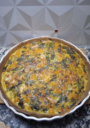 Una foto de Tarta masa integral de calabaza y acelga