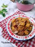 Tahu kuning kuah kecap pedas