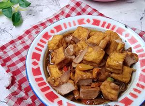 Foto resep Tahu kuning kuah kecap pedas