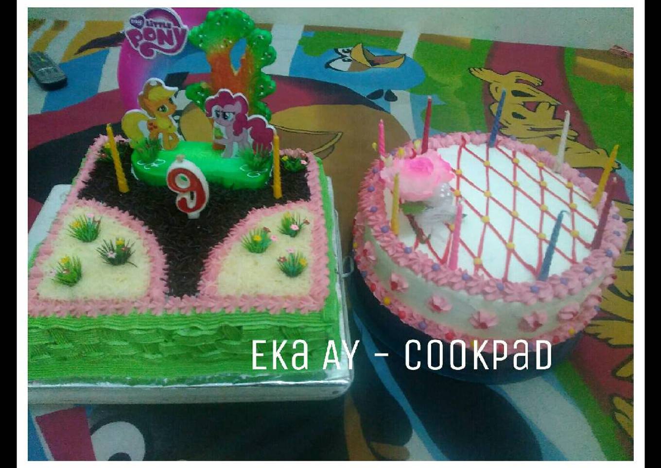 Tart cake dengan tehnik potong benang
