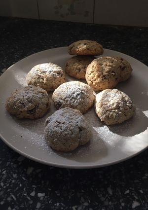 Una foto de Galletas de avena con chocolate