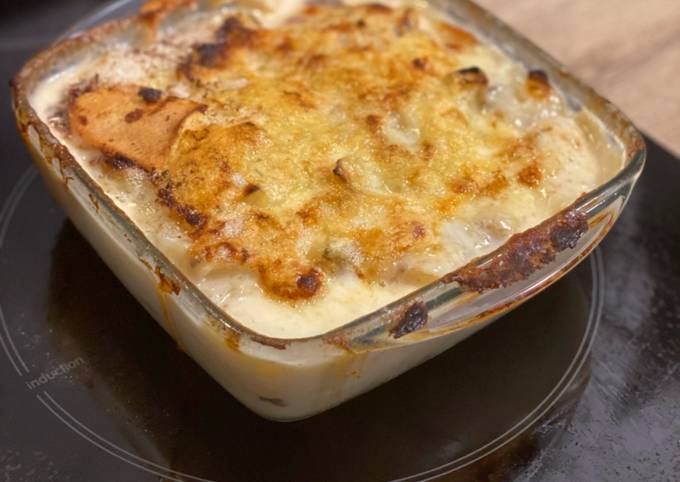 Recette Délicieux Gratin de topinambours façon tartiflette