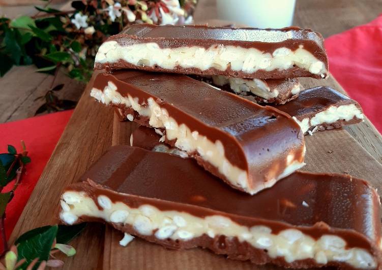 Barrette al cioccolato e riso soffiato