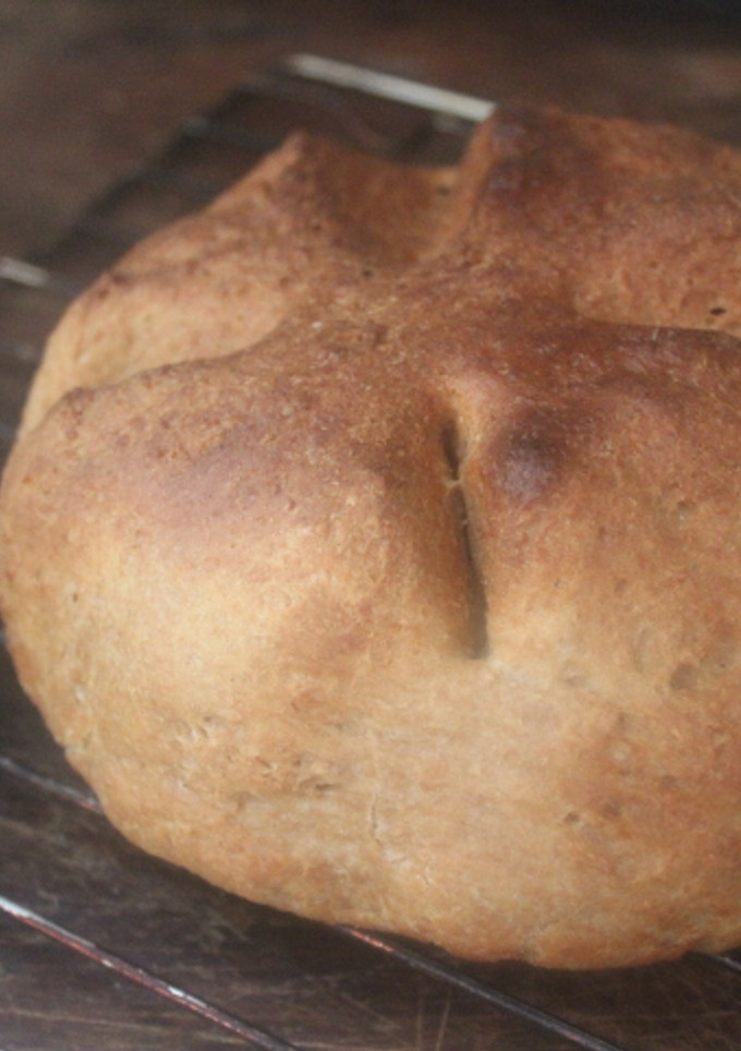 Una foto de Pan con harina integral en freidora de aire