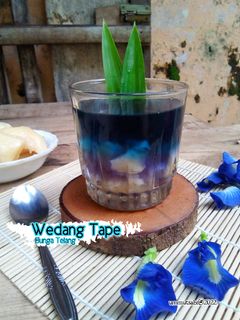 Foto resep Wedang Tape Bunga Telang