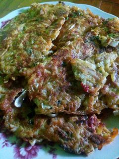 Foto resep Telur Dadar saik (sayur ikan)