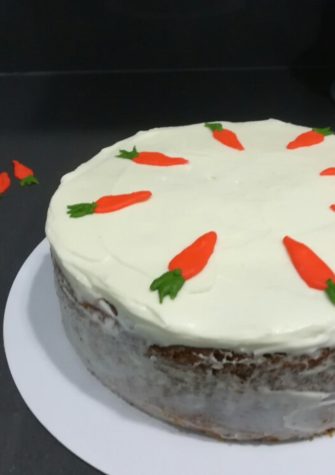 Una foto de Pastel de zanahoria y manzana asada