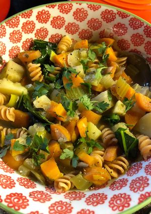 A picture of Vegetable soup.