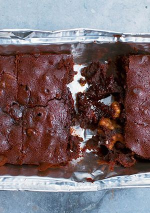 A picture of Vickys 'Just Serves 2' Fudgy Brownies, GF DF EF SF NF.