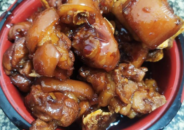 Cara Gampang Menyiapkan Kaki Babi Honey Spicy (Cukiok), Enak