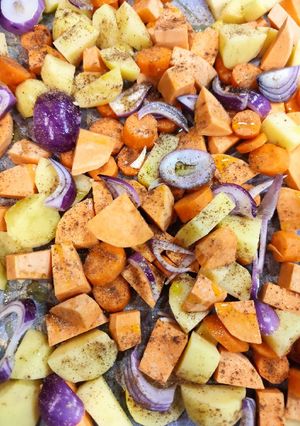 Une photo de Légumes rôtis au four