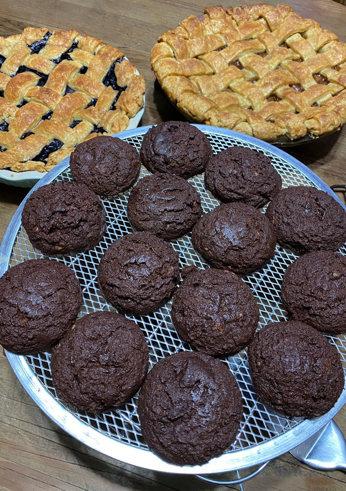 Una foto de Galletas de doble chocolate