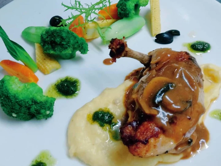 Cara Gampang Menyiapkan Resep Grilled Chicken Steak w/ mushroom SC yang Bikin Ngiler Anti Ribet, Lezat Sekali