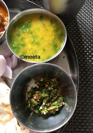 A picture of Masoor dal varan.