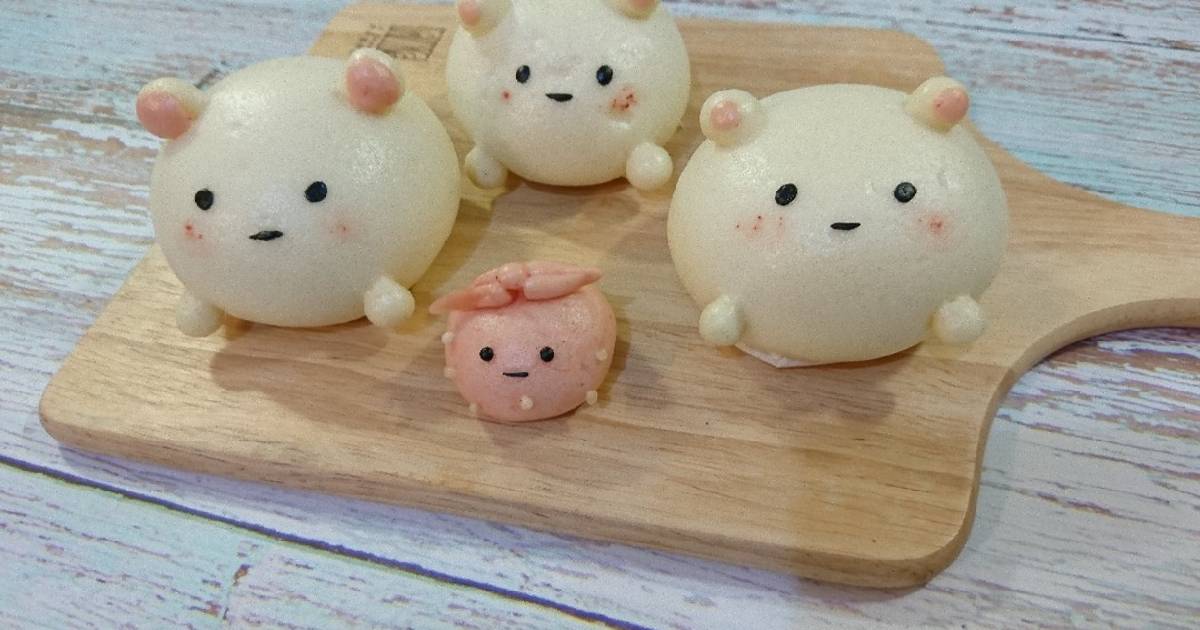 造型饅頭 角落生物 白熊 食譜與作法by Viki自由揮灑kitchen Cookpad