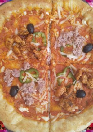 صورة لوصفة بيتزا 🍕😍