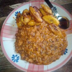 Beans and plantain A picture of Beans and plantain.