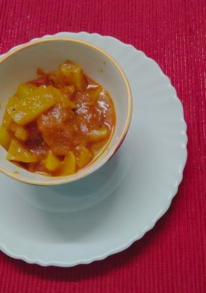 A picture of #CR#NVM#Raw papaya curry.