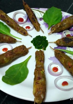 A picture of Sweet potato palak kabab.