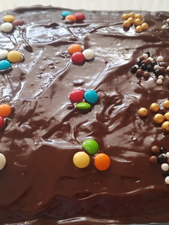 Une photo de Gâteau au chocolat et danette
