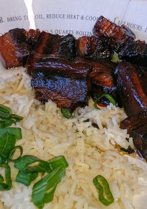 A picture of Hong Shao Rou (Red Braised Pork).