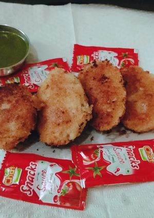 A picture of Flatten rice cutlet.