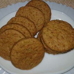A picture of Homemade digestive biscuits.