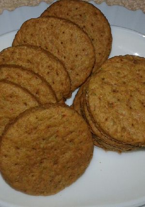 A picture of Homemade digestive biscuits.