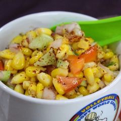 A picture of Spicy# lemony sweet corn chaat.
