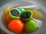 บัวลอยน้ำขิงงาดำ (แป้งผัก)
