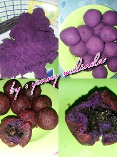 Foto resep Bola Bola Ubi Ungu Isi Coklat