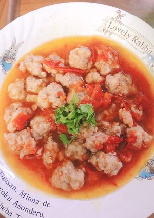 Hình của món Thịt viên sốt cà chua.