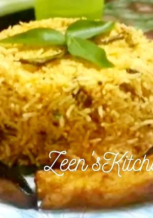 A picture of Hyderabadi Baghara huwa Khana or Tempered Rice.