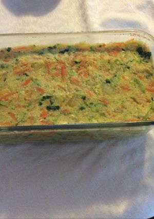 Una foto de Budín de verduras y cus-cus