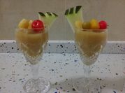 Una foto de melon en almibar