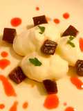 Mousse di caprino con rape rosse