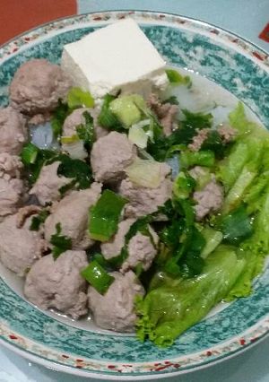 Foto resep Bakso daging sehat Non MSG No Tepung