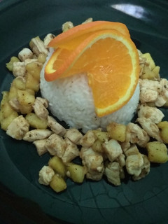 Almás csirkemell rizzsel :) recept fotója