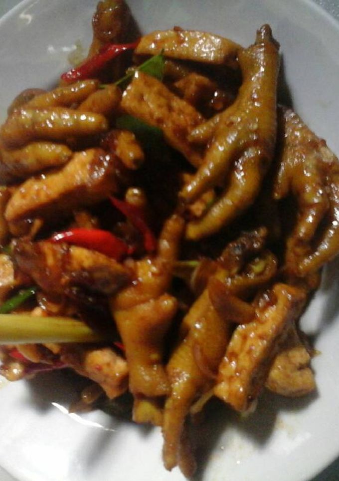 Foto resep Ceker oseng tahu kecap