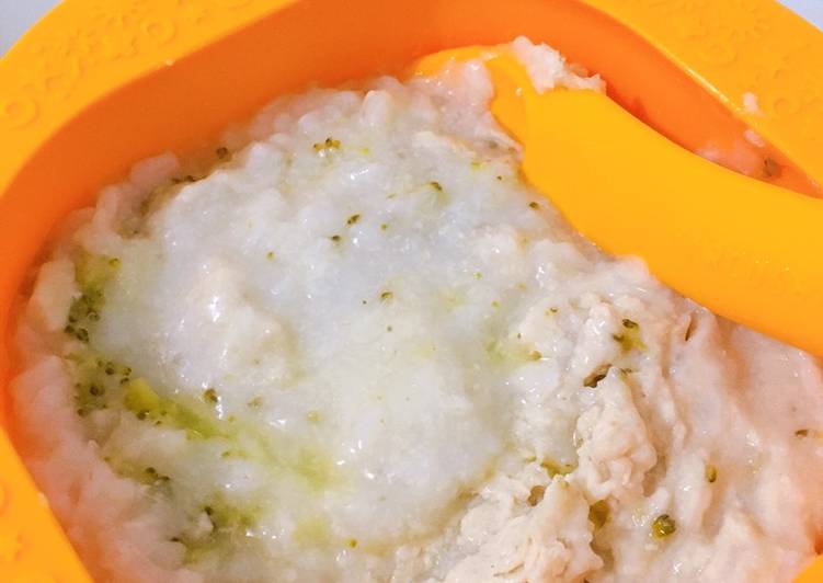 Mpasi 8 bulan bubur ayam brokoli
