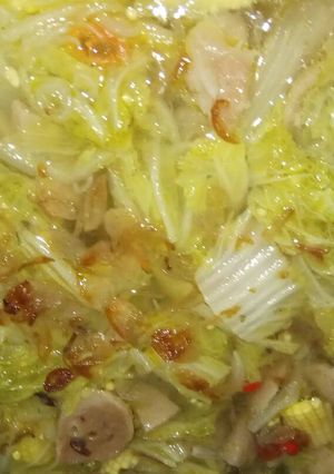 Foto resep Sayur sawi putih, bakso dan putren