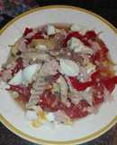 Caballa con pimientos asados 